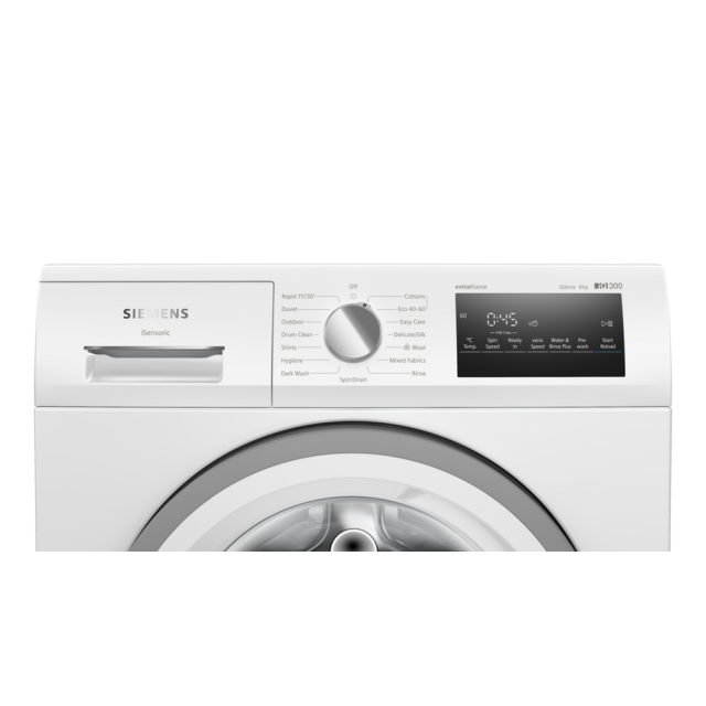 Siemens WM14NK09GB 8ky 1400 spin Washing Machine - White