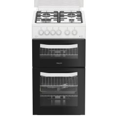 Hotpoint HDG5GCW 50Cm Gas Double Oven Cooker - White