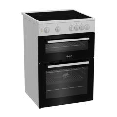 Indesit IT60V9KMWUK 60cm Twin Cavity Ceramic Hob Cooker - White